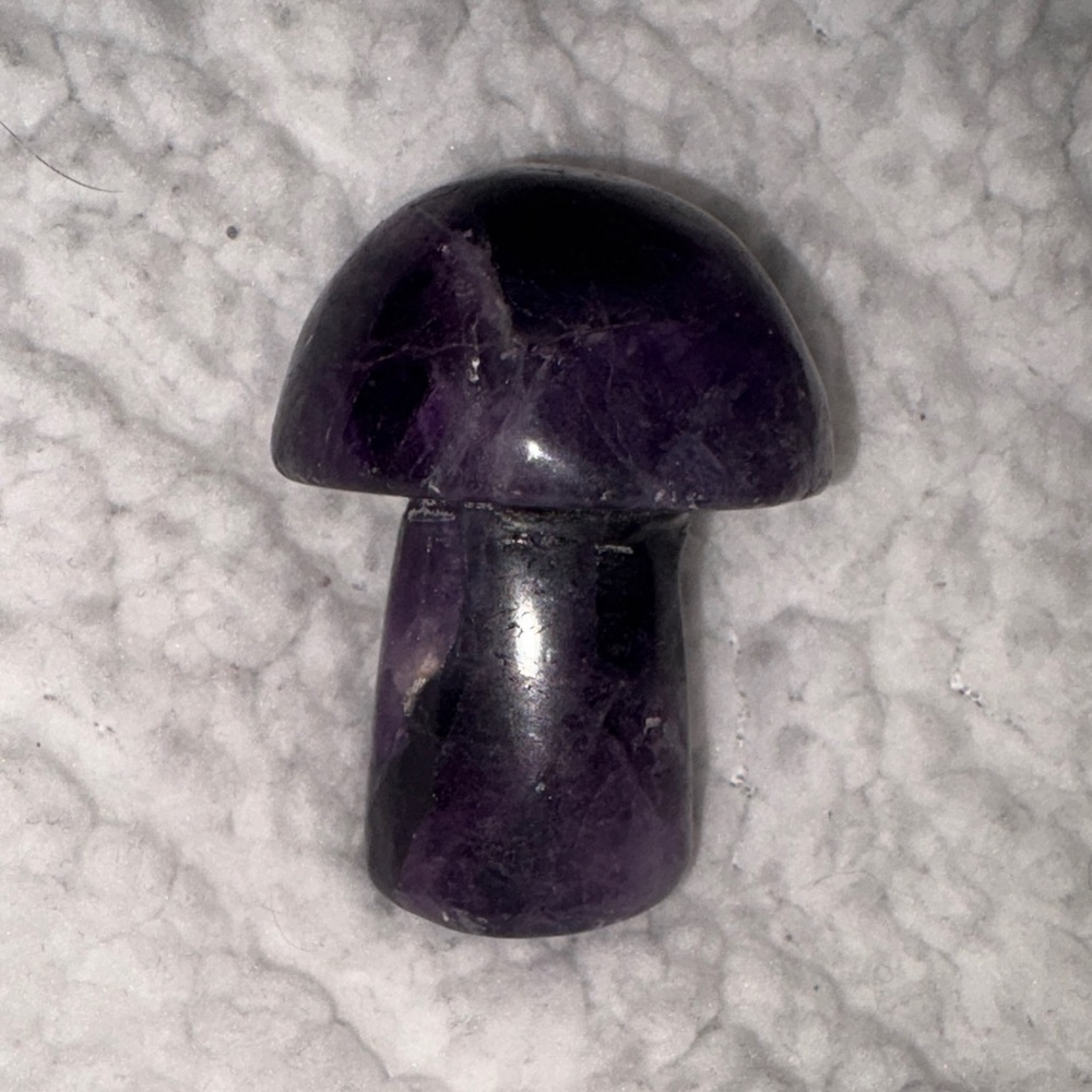 Hand Carved 2-inch ✨real✨ Amethyst Mushroom Crystal